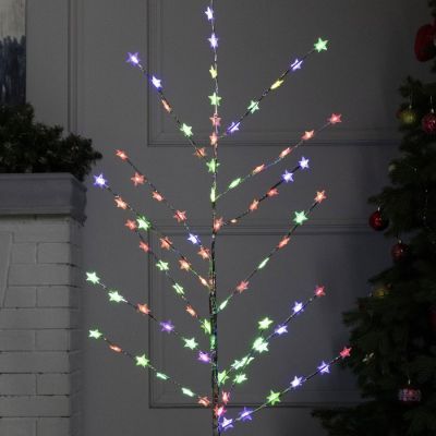 Светодиодный куст «Звёзды» 1.5 м, 84 LED, мигание, 220 В, свечение мульти (RG/RB)
