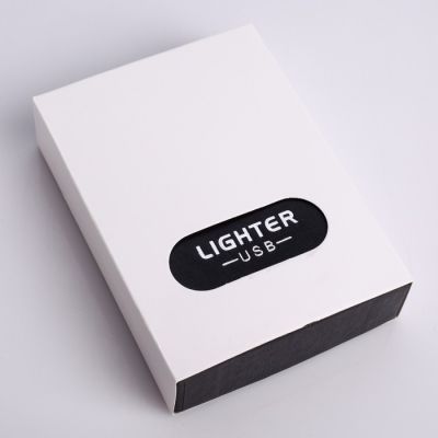 Зажигалка электронная в подарочной упаковке, USB, дуговая, серебристый узор, 3.5х7 см