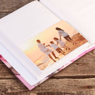 Фотоальбом на 192 фото 10х15 см "Розовые розы" 22,5х17,5х5,5 см