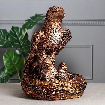 Копилка "Семья орлов", бронзовая, 44 см