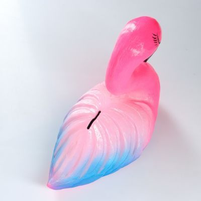 Копилка "Фламинго большой" розовый с фиолетовым 24см