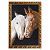 Картина из самоцветов "Две лошади" багет (40х60 см)