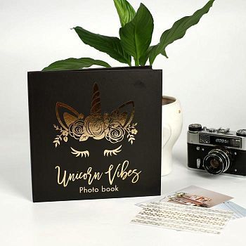 Фотокнига с черными листами Unicorn, 23 х 23 см