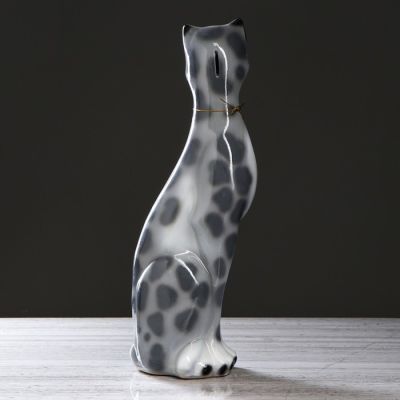 Копилка "Кошка Камила", покрытие лак, серая, 53 см, микс