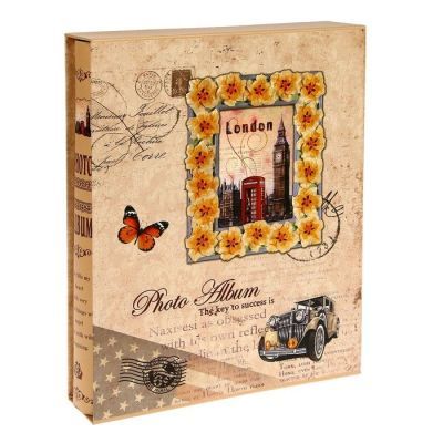 Фотоальбом на 200 фото 13х18 см "Ретро" в коробке МИКС 29,5х23х5,5 см