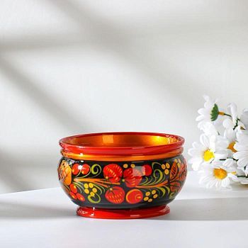 Салатник «Ягодка», средний, хохлома