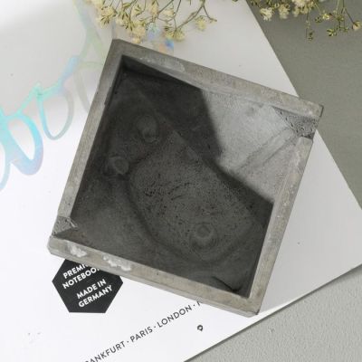 Пепельница «Куб» квадратная, бетон, 8х4 см