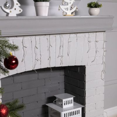 Гирлянда «Бахрома» 1.8 × 0.5 м, IP20, прозрачная нить, 48 LED, свечение жёлтое, 8 режимов, 220 В