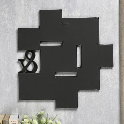 Фоторамка пластик на 8 фото 10х10, 10х15, 13х18 см "&" тёмное золото 50,5х51,5х2 см