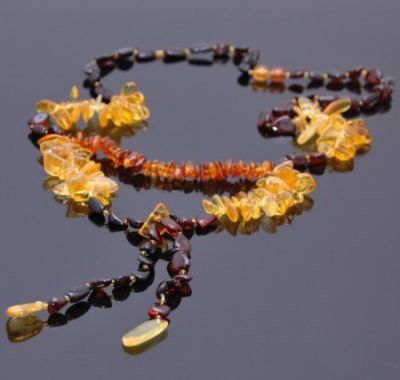 Бусы Янтарь "Галстук" арт.НЯН-п543