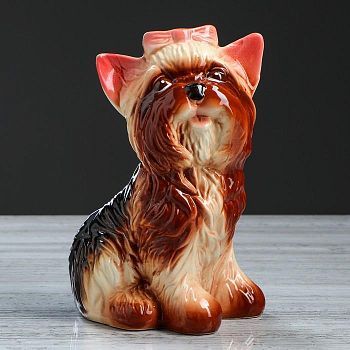 Копилка "Йорк", глазурь, коричневый цвет, 22 см