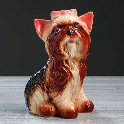 Копилка "Йорк", глазурь, коричневый цвет, 22 см