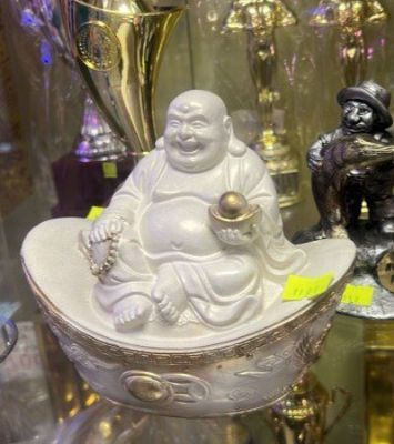 Копилка "Хотей на слитке" (гипсопилимер), высота 13 см