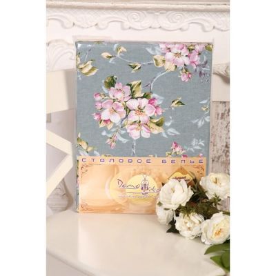 Скатерть DomoVita «Живопись», размер 150х150см, хлопок, рогожка