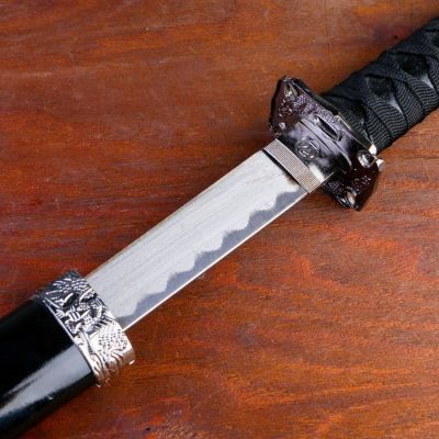 Сув. изделие катаны 3в1 на подставке, ножны дерево, черные глянец 54/81/100см