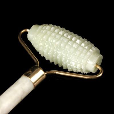 Массажер гладкий+ еж, улучшеный, нефрит, без упаковки