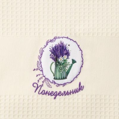 Набор вафельных полотенец Лаванда 33х60 см, 100% хл, 7 шт