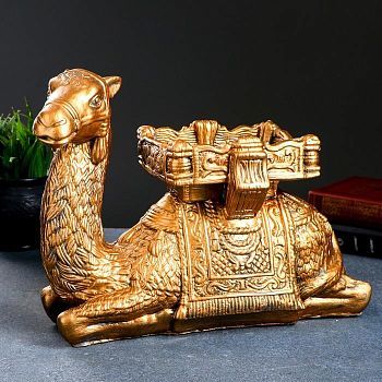 Копилка "Верблюд лежа", бронза 33см