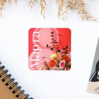 Магнит полимерный «Цветы», 7 х 7 см