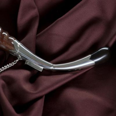 Сувенирный рог для вина, большой, со вставками