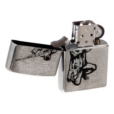 Зажигалка ZIPPO 200 Охотник с покрытием Brushed Chrome