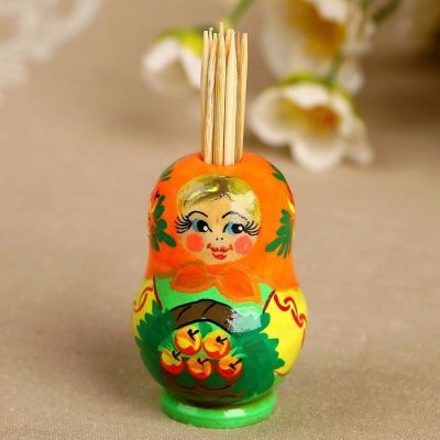 Подставка под зубочистки  «Матрёшка», ручная роспись  микс