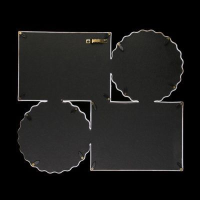 Фоторамка пластик на 4 фото 10х10, 10х15 см "Эстетика" золотая 30х35,5 см