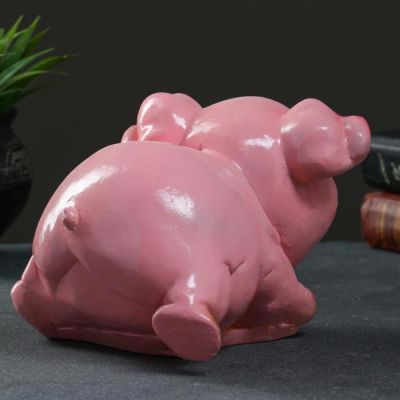 Копилка "Поросенок" розовый, 14х18х20см