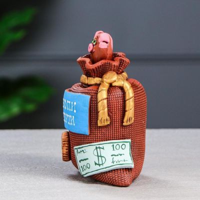 Копилка "Мешок", разноцветная, 16.5 см, микс