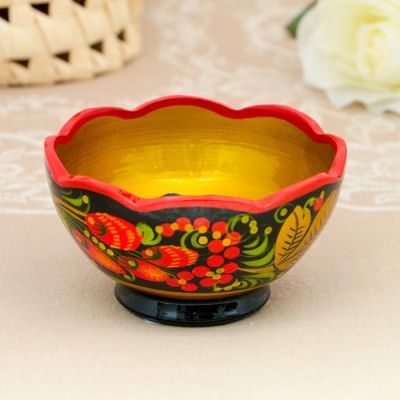 Пиала «Резная», 13×7 см, хохлома