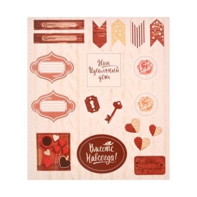 Фотокнига с наклейками "Семейная", 26 х 26 см, 25 листов: 5 дизайнерских, 10 магнитных и 10 цветных