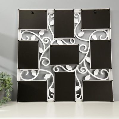 Фоторамка на 9 фото 10х15 см "Вьюнок" белая