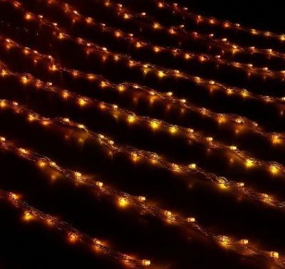 Гирлянда уличная "Дождь" (Ш:2 м,В:3 м., нить силикон, жёлтый)