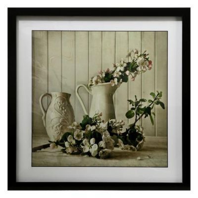 Картина стекло пэт "Нежные цветы в кувшине" 50х50(54х54) см