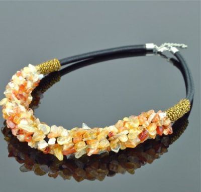 Колье Сердолик "Аквилегия" арт. П3266