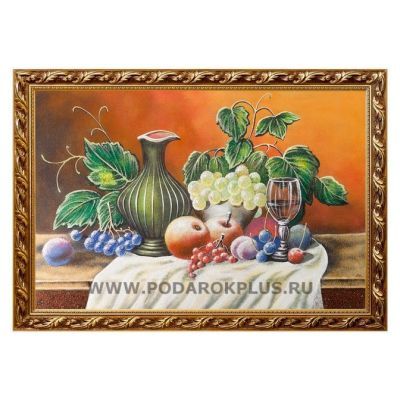 Натюрморт "Фрукты с графином" багет №61 (40х60 см)