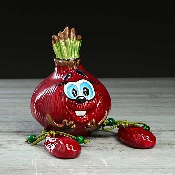 Копилка "Лучок", глянец, разноцветная, 17 см, микс