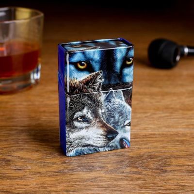 Портсигар "Хищники", 9х6х2.5 см, микс