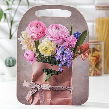 Доска разделочная «Букет», 29×21×0,6 см