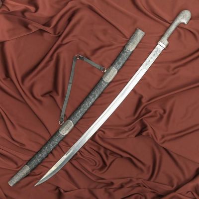 Шашка сувенирная "Шамиль"(наборный-кожа/мельхиор)