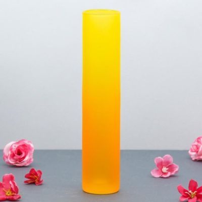 Ваза "Радуга" матовая цилиндр d-4,5см h-23см МИКС