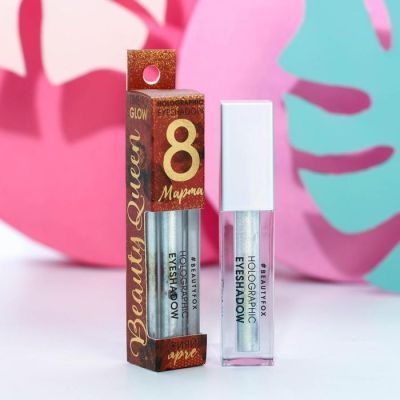 Голографические тени для глаз Beauty queen, оттенок №4, миндальное искушение, 3 мл