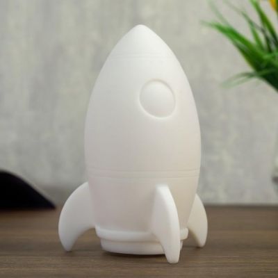 Ночник "Ракета" LED батарейки 3хLR белый фосфорный 10x9,8xx15,5 см