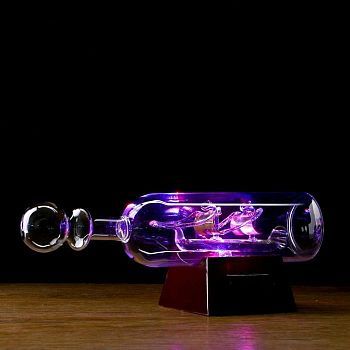 Корабль сувенирный в бутылке с золотыми парусами «Корабль мечты», 6 х 16 х 4 см