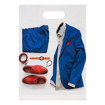 Пакет полиэтиленовый с вырубной, усиленной ручкой, 31 х 40 см, 60 мкм