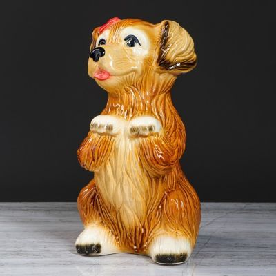 Копилка "Собака Жулька", коричневый цвет, 31 см