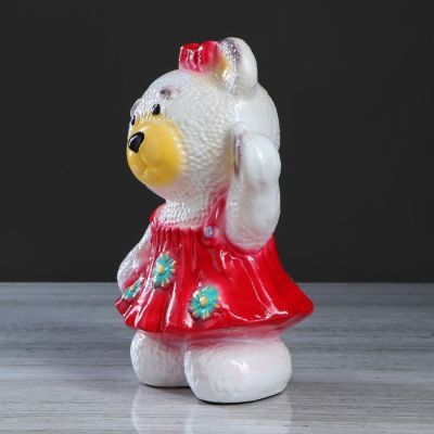 Копилка "Медведица в платье", глянец, разноцветная, 31 см, микс