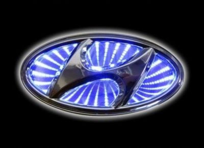 Эмблема HYUNDAI SONATA с синей подсветкой