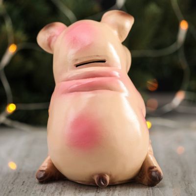 Копилка "Свинка мини", розовый цвет, 18,5 см