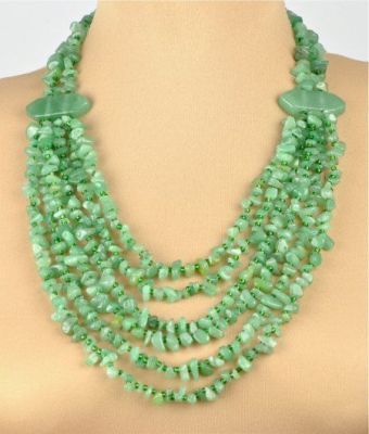 Бусы Нефрит "Богемия" арт.П2447